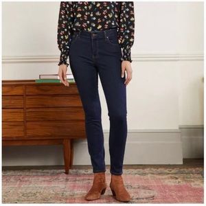 Boden dark wash mid rise skinny ankle jeans size 6 Long